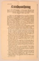 1852 Hirdetmény Az 1852-dik Lvi Januárius 17-kétÅ‘l Bélyegilleték Alá... - Ohne Zuordnung