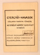 1943 Gyergyói-Havasok Vázlatos Turista Térképe, 1:37500. Erdélyi... - Altri & Non Classificati