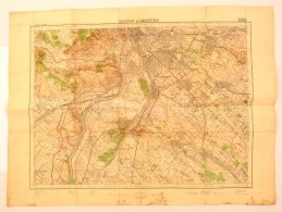 Cca 1937 Budapest és Nagytétény, 1:75000, Magyar Királyi Állami... - Altri & Non Classificati