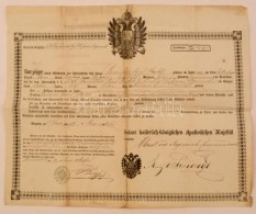 1860 Katonai Végelbocsájtó Levél (obsit) A Radetzky HuszárezredbÅ‘l / 1860... - Sonstige & Ohne Zuordnung