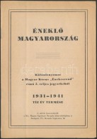 1941 ÉneklÅ‘ Magyarország. Különlenyomat A Magyar Kórus 'Énekesrend'... - Pubblicitari