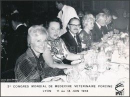 1974 Lyon, Vacsora A Sertésorvosok 3. Világkongresszusán, Feliratozva, Hátulján... - Sonstige & Ohne Zuordnung