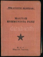 1945 MKP Tagkönyv Tagsági Bélyegekkel, Köztük Felülnyomottak Is - Ohne Zuordnung