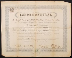 1890 Tanonczbizonyitvány A Budapesti Hentesipartestület... - Unclassified