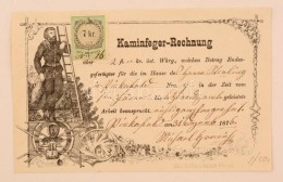 1876 Díszes KéményseprÅ‘ Számla, 7kr Illetékbélyeggel, Pinkafalva... - Ohne Zuordnung