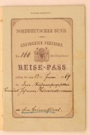 1869 Porosz Királyság útlevele / 1869 Passport Of The Kingdom Of Prussia - Ohne Zuordnung