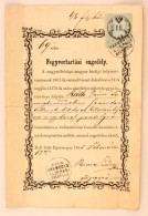 1865 Fegyvertartási Engedély és LÅ‘porengedély / 1865 Gun And Powder Licence - Ohne Zuordnung