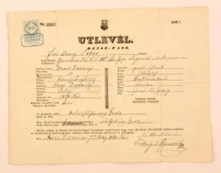 1860 Murapetrócon Kiállított útlevél Katona Részére / Passport... - Ohne Zuordnung