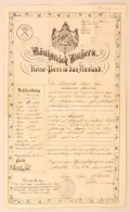 1858 Bajor útlevél / Bavarian Passport - Ohne Zuordnung