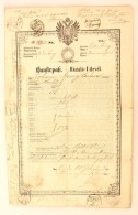 1850 Házaló útlevél Rengeteg Bejegyzéssel, Pecséttel / Austrian Pedlar... - Ohne Zuordnung