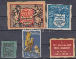 ** 1914-1948 Bélyeg Ill. Reklámbélyeg Kiállítás 5 Klf... - Zonder Classificatie