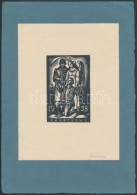 Drahos István (1895-1968): Karácsony 1938, Fametszet, Papír, Jelzett, Kartonra Ragasztva,... - Sonstige & Ohne Zuordnung