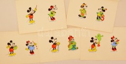 1989 10 Db Mickey Mouse Figura, Kézzel Rajzolva, Papírlapon / 1989 10 Hand Drawn Mickey Mouse Figure... - Sonstige & Ohne Zuordnung