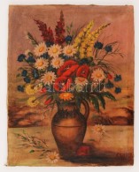 Csók Jelzéssel: Virágcsendélet. Olaj, Vászon, 50×40 Cm - Sonstige & Ohne Zuordnung