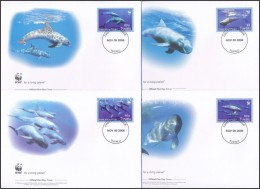 2006 WWF: Törpe Kardszárnyú Delfinek Sor 4 Db FDC-n Mi 1307-1310 - Sonstige & Ohne Zuordnung