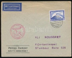 1929 Zeppelin Orientfahrt Levél Isztambulba / Cover To Istambul - Other & Unclassified