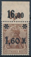 ** 1921 Mi 154 Ib ívszéli / Margin Signed: Infla Berlin - Andere & Zonder Classificatie