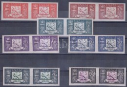 ** 1946-1949 RepülÅ‘ Vágott Párok Mi 317-320+394-396 Imperforate Pairs (319 Enyhe... - Andere & Zonder Classificatie