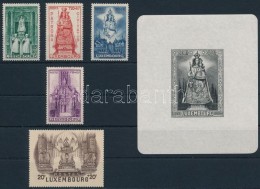 ** 1945 Luxemburg-i Madonna Sor Mi 382-386 + Blokk Mi 4 - Sonstige & Ohne Zuordnung