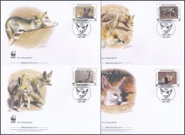 ** 2008 WWF: Sivatagi Róka Sor + Sor 4 FDC-n Mi 2916A-2919A - Sonstige & Ohne Zuordnung