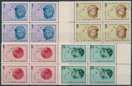 ** 1963 Å°rkutatás: Vosztok 5-6 Sor ívszéli Négyestömbökben Mi 1394-1397 - Other & Unclassified