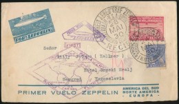 1930 Zeppelin ElsÅ‘ Dél-amerikai útja Levél Rio De Janeiróból Belgrádba - Altri & Non Classificati