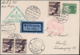 1930 Zeppelin Keleti-tengeri útja LevelezÅ‘lap Tallini Ledobással / Zeppelin Flight To Ostsee... - Other & Unclassified