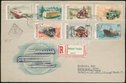 1955 Közlekedés-ipar Sor Ajánlott FDC-n - Sonstige & Ohne Zuordnung