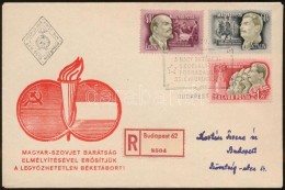 1952 Nagy Októberi Szocialista Forradalom (III.) Sor Ajánlott FDC-n - Sonstige & Ohne Zuordnung