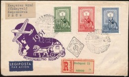 1951 Bélyegnap (24.) - 80 éves A Magyar Bélyeg Sor Ajánlott Légi FDC-n - Sonstige & Ohne Zuordnung