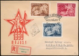 1950 Május 1. (I.) Sor Ajánlott FDC-n - Sonstige & Ohne Zuordnung