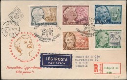 1950 Gyermek (I.) Sor Ajánlott Légi FDC - Sonstige & Ohne Zuordnung