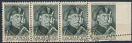 O 1952 A Néphadsereg Napja 1Ft ívszéli Négyescsík Elfogazva / Mi 1272 Margin... - Andere & Zonder Classificatie