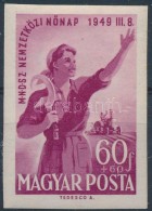 ** 1949 NÅ‘nap (I.) Vágott Bélyeg (10.000) / Mi 1036 Imperforate Stamp - Other & Unclassified