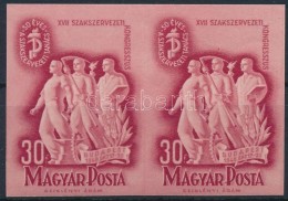 ** 1948 Szakszervezet (II.) Vágott Pár (10.000) / Mi 1035 Imperforate Pair - Other & Unclassified