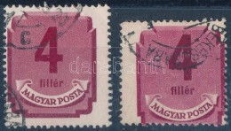 O 1946 Forint-fillér Portó 4f ErÅ‘s Elfogazással + Támpéldány - Sonstige & Ohne Zuordnung