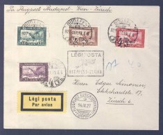 1927 Légi Levél Svájcba 'BUDAPEST-ZÜRICH' Légi Irányító... - Andere & Zonder Classificatie