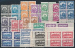 ** 1926 PengÅ‘-fillér (I) A Sor Négyestömbökben / Mi 411-426 Margin Block Of 4 (100.000)... - Altri & Non Classificati