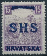 * SHS  1918 Fehérszámú Arató 15f  (22.000) / Mi 60 Signed: Bodor - Sonstige & Ohne Zuordnung