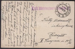 ~1919 Tábori Posta Képeslap 'K.u.K. Infanterieregiment' + 'PRAHA 8' - Sonstige & Ohne Zuordnung