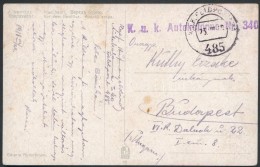 1918 Tábori Posta Képeslap / Field Postcard 'K.u.k. Autokolonne Nr. 340.' + 'FP 485' - Sonstige & Ohne Zuordnung