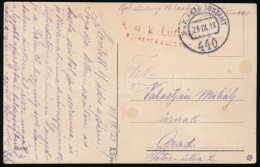 1918 Képeslap / Postcard 'K.u.k. Luftfahrtruppen Fliegerkompagnie...' + 'FP 440' - Sonstige & Ohne Zuordnung