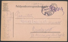 1918 Tábori Posta LevelezÅ‘lap / Field Postcard 'M.KIR. 12. HONV. GY. EZRED' + 'TP 415 B' - Sonstige & Ohne Zuordnung