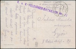 1917 Tábori Posta Képeslap 'K.u.k. FELDJÄGERBATAILLON Nr.11' + 'FP 361 A' - Sonstige & Ohne Zuordnung