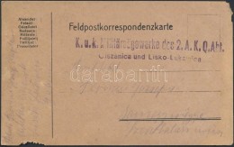 1917 Tábori Posta LevelezÅ‘lap 'K.u.K. Militarsagewerke Des 2. A. K. Q. Abt. / Olszanica Und Lisko-Lukawica' - Sonstige & Ohne Zuordnung