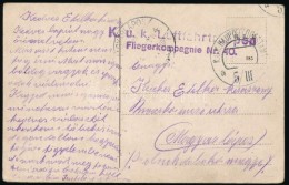 1917 Képeslap / Postcard 'K.u.k. Luftfahrtruppen Fliegerkompagnie Nr. 40.' + 'HFP 5/IIIa' - Sonstige & Ohne Zuordnung