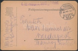 1917 Tábori Posta LevelezÅ‘lap / Field Postcard 'M.kir. Szatmári 12. Honvéd Gyalogezred' + 'TP... - Other & Unclassified