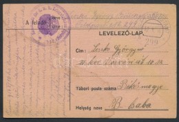 1916 Tábori Posta LevelezÅ‘lap 'Kommando Der K.u.k. Kriegsbrücken' + 'FP 299 B' - Sonstige & Ohne Zuordnung