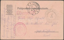 1915 Tábori Posta LevelezÅ‘lap 'K.u.k. GARNISONSSPITAL In OLMÜTZ' - Sonstige & Ohne Zuordnung