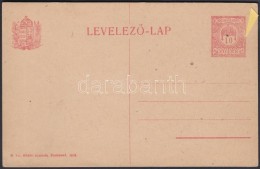 1918 Használatlan Díjjegyes LevelezÅ‘lap Lemezhibával - Sonstige & Ohne Zuordnung